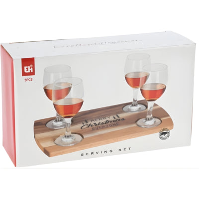 Serveerset kerst 200 ml set van 5 | 6 stuks