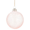 Ngk kerstbal luxury glas spikkel roze 10 cm | 12 stuks