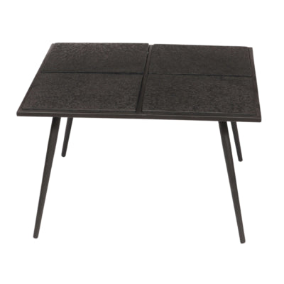 Bijzettafel liquid metal zwart 70 cm | 2 stuks