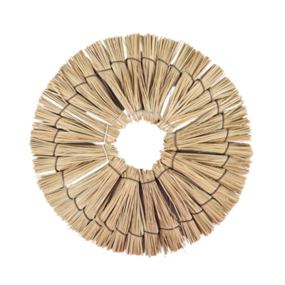 Wanddecoratie boho riet naturel 22 cm | 12 stuks
