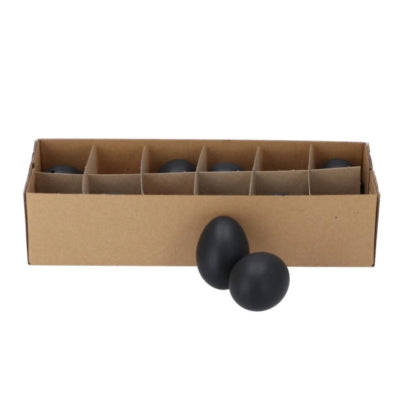 Daan kromhout eieren zwart 5 cm 12 stuks | 12 stuks