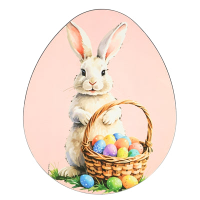 Decoratie bord paasei pastel 35 cm b-keus | 36 stuks