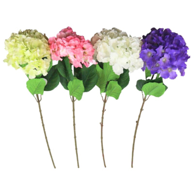 Kunstbloem hortensia 84 cm 4 assorti | 12 stuks