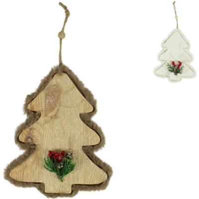 Hanger kerstboom 19,5 cm 2 assorti | 24 stuks