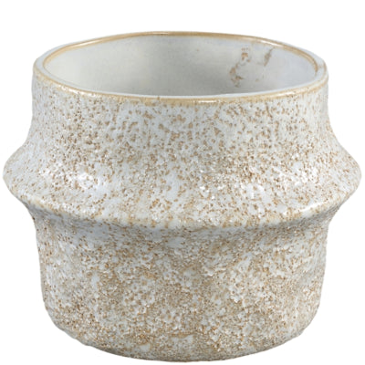 Ptmd bloempot ivery keramiek crème 15 cm | 12 stuks