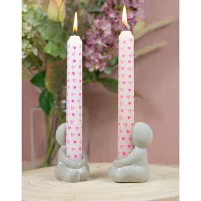 Kaarsenhouder hug grijs 8 cm | 36 stuks
