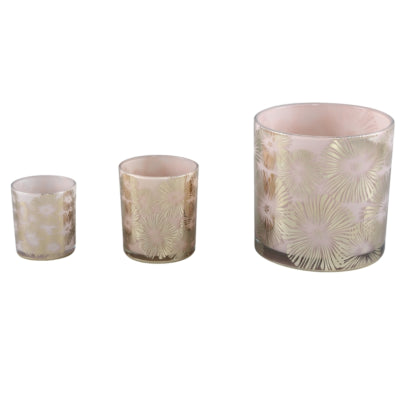 Ptmd theelichthouder bodey goudkleurig beige m 10 cm | 12 stuks