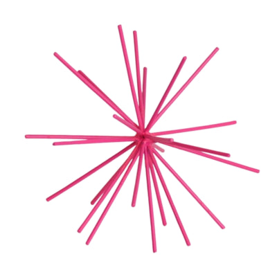 Housevitamin ornament firework metaal neon roze 15 cm | 24 stuks