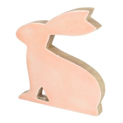 Figuur haas roze 21 cm | 6 stuks