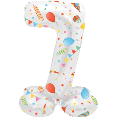 Folat folieballon staand 7 joyful party 41 cm | 20 stuks