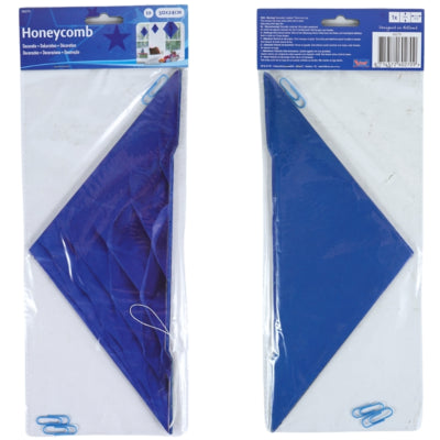 Folat honeycomb diamant blauw 30 cm | 24 stuks