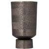 Ptmd bloempot erga aluminium m grijs 40 cm | 2 stuks