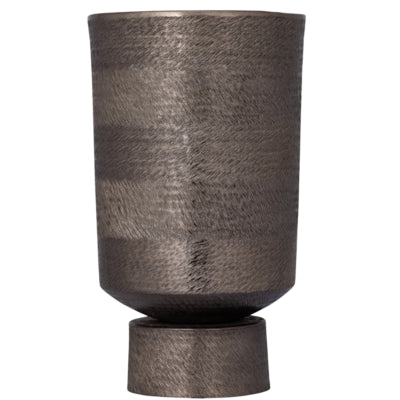 Ptmd bloempot erga aluminium m grijs 40 cm | 2 stuks