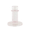 Housevitamin kandelaar twist glas roze 10 cm | 24 stuks