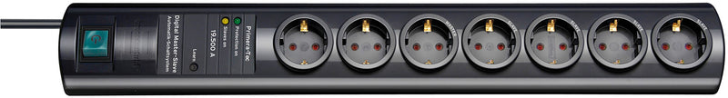 Brennenstuhl primera-tec digimaster 19.500a, 2m stekkerdoos (zwart, voor 7 stekkers, master-slave)