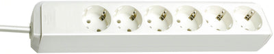 Brennenstuhl eco-line stekkerdoos 6x stekkerdoos (zwart, 1159400015, voor 6 stekkers)