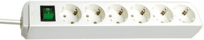 Brennenstuhl eco-line stekkerdoos 6x stekkerdoos (wit, 1159520015, voor 6 stekkers)