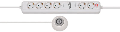 Brennenstuhl eco-line stekkerdoos comfort switch plus el csp 24 6-voudig stekkerdoos (wit, 1,5 meter)