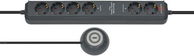 Brennenstuhl eco-line comfort switch plus 6x stekkerdoos (antraciet, 1159560516, voor 6 stekkers)