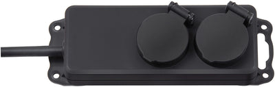 Brennenstuhl stopcontactverdeler ip44 2-voudig zwart 2m h07rn-f 3g1,5 - 1159930
