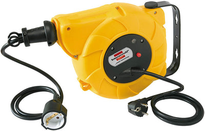 Brennenstuhl automatische kabelhaspel ip20 (geel zwart, 9 + 2 meter)