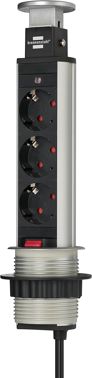 Brennenstuhl tower power stekkerdoos stekkerdoos (zilver zwart)
