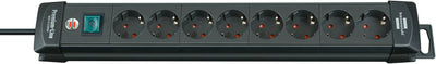 Brennenstuhl premium-line extension socket 8-way stekkerdoos (zwart, 1951180100)