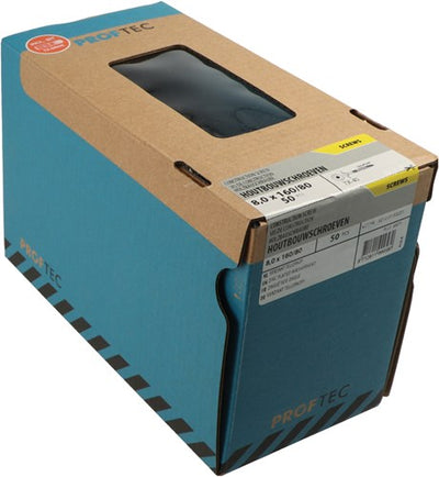 Proftec houtbouwschroef vz tk +snijpunt torx tx30 6.0x160 80 | 50 stuks - 5212.01.51201