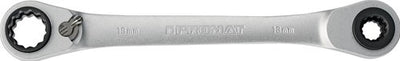 Promat tecwerk multifunctionele ratelringsleutel | 4 in 1 | 10 13 17 19 mm | 12-kt. lengte 220 mm | aantal tanden 72 - 4000821481