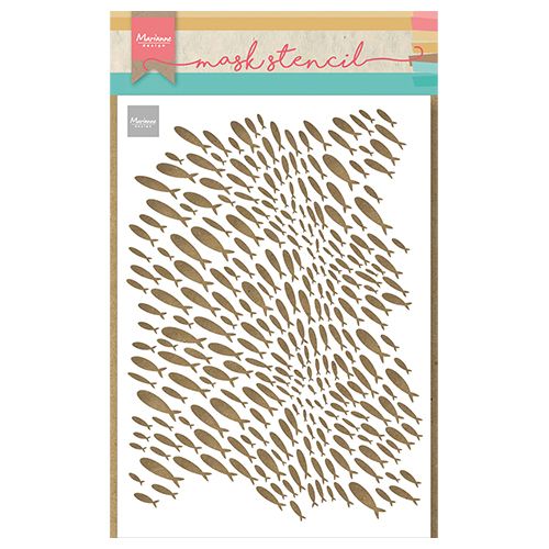 Marianne design • mask stencil school of fish