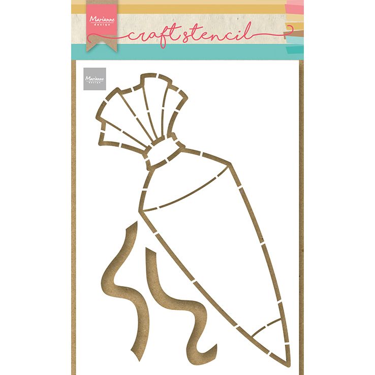 Marianne design • craft stencils candy bag by marleen