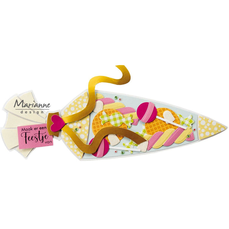 Marianne design • craft stencils candy bag by marleen