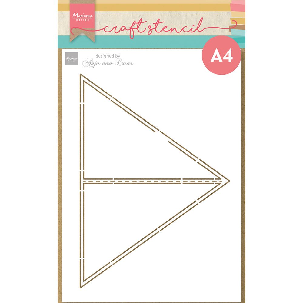 Marianne design • craft stencil anja's triangle card