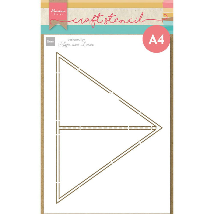 Marianne design • craft stencil anja's triangle card