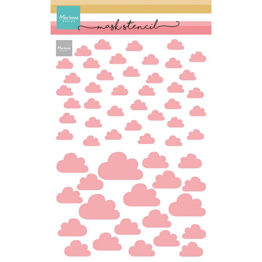 Marianne design • mask stencil clouds