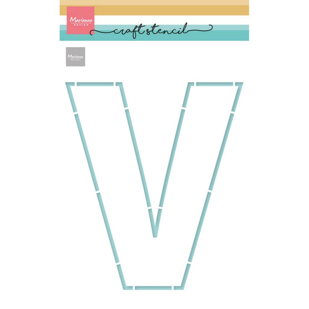 Marianne design • craft stencil letter v (vaderdag)