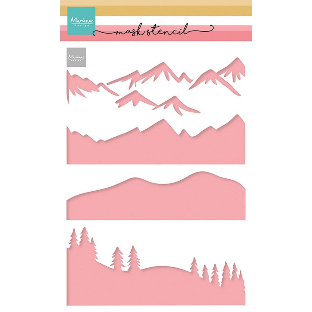 Marianne design • mask stencil mountain scenery