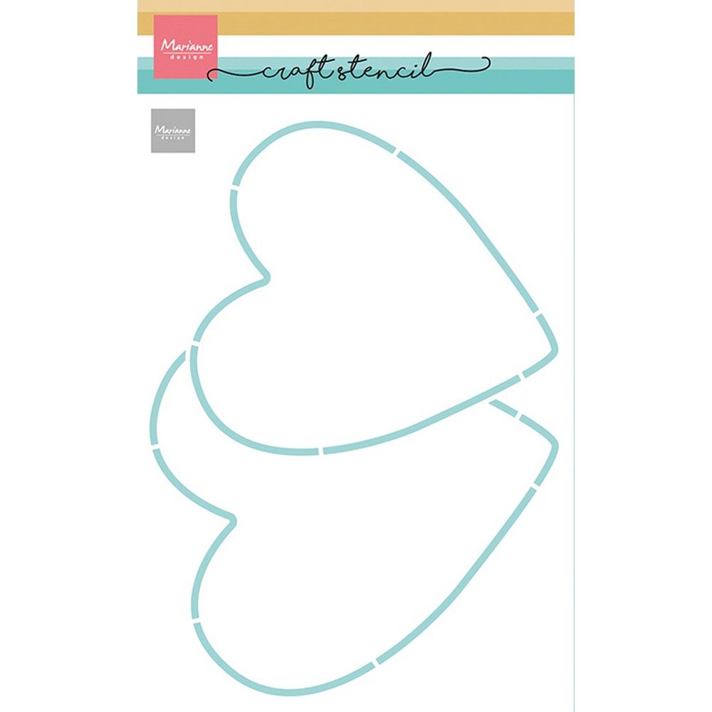 Marianne design • stencils craft stencil 2 hearts