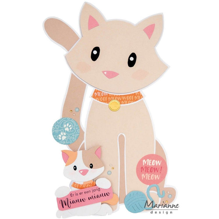 Marianne design • craft stencil sitting cat by marleen