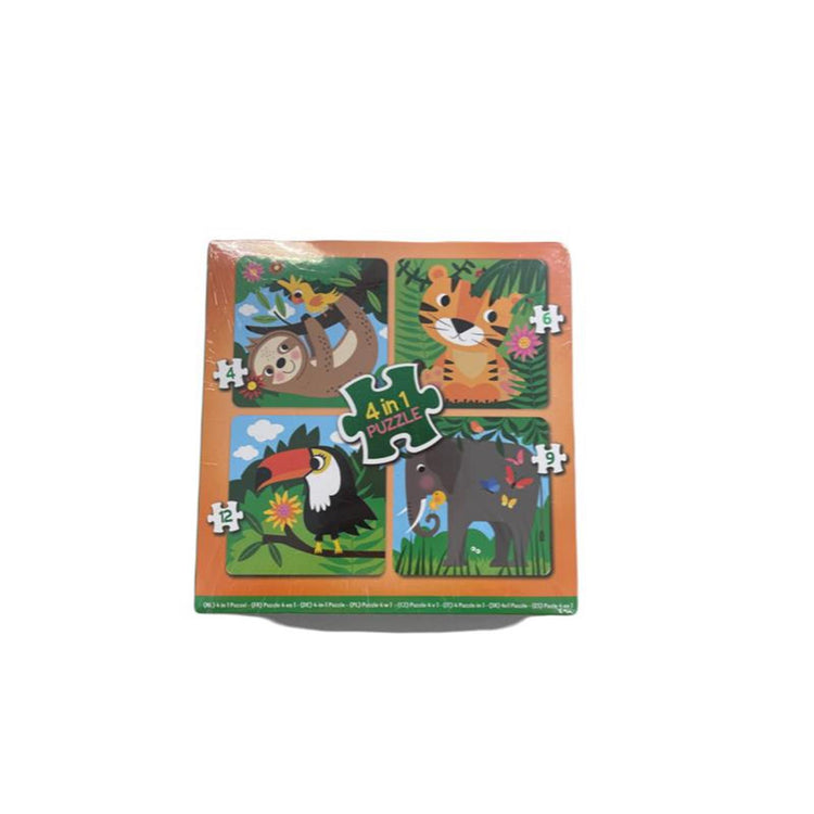 4-in-1 puzzel 4,6,9 en 12 stukjes