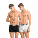 Puma Basic Boxershort Heren (Pack of 2) Zwart Witmaat L - afbeelding 1