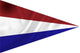 Dokkumer vlaggen centrale puntvlag nederland 30x45 cm spun-poly