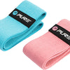 Pure2improve Weerstandsbanden polyester blauw roze 2 stuks