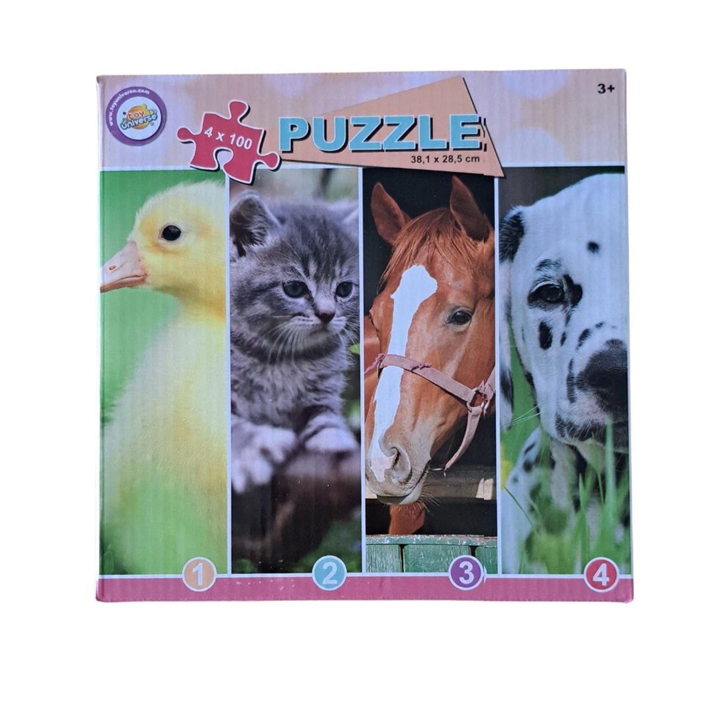 Toy universe puzzel 4x 100pcs 38x28,5cm