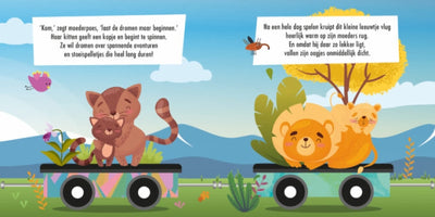 Lantaarn publishers boek en puzzeltrein babydieren