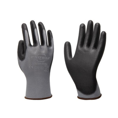 Baten trading company nylon handschoen polyester pu gecoat zwart l