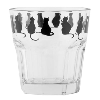Clayre eef drinkglas katten 200ml ø8cm