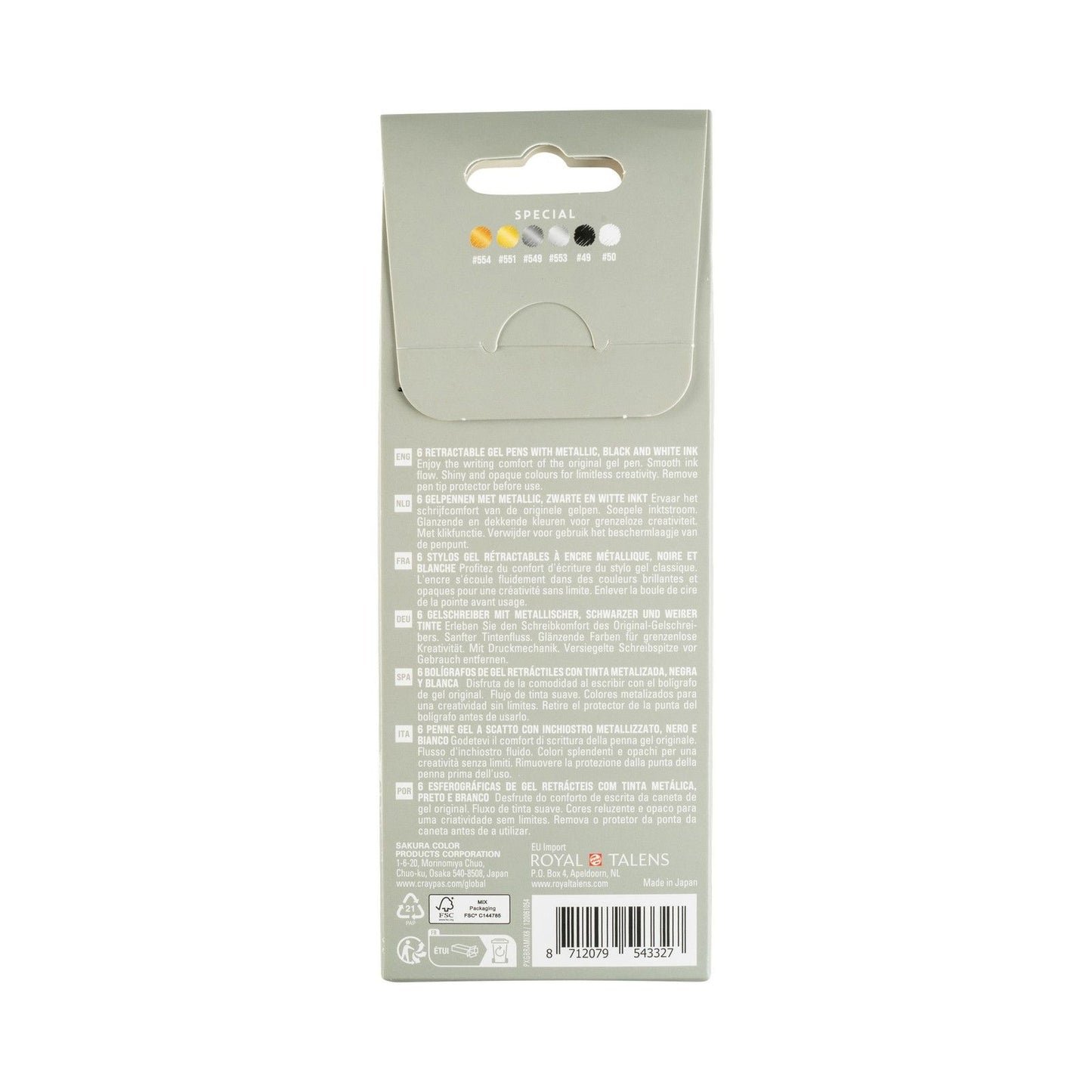 Sakura • gelly roll retractable special mix set 6pcs