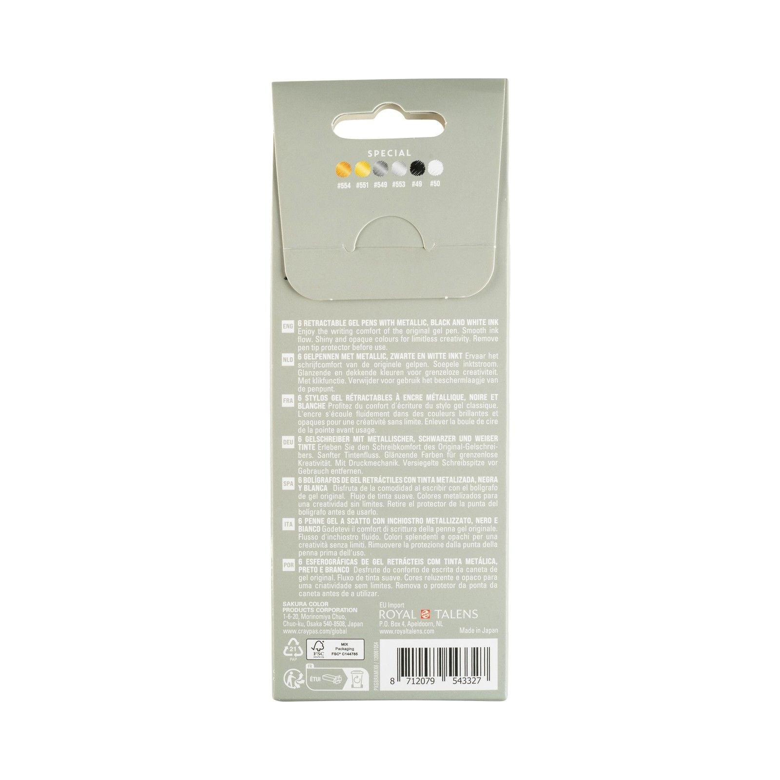 Sakura • gelly roll retractable special mix set 6pcs