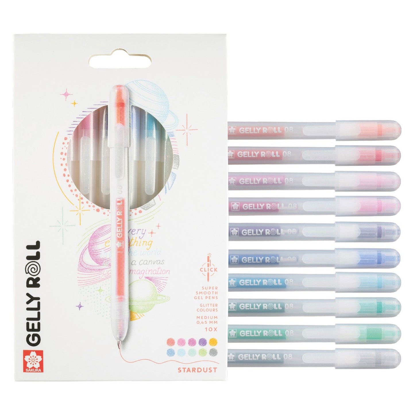 Sakura • gelly roll retractable stardust set 10pcs